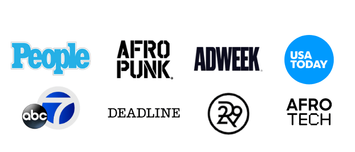 People Afropunk AdWeek USA Today abc 7 Deadline R29 and AfroTech logos